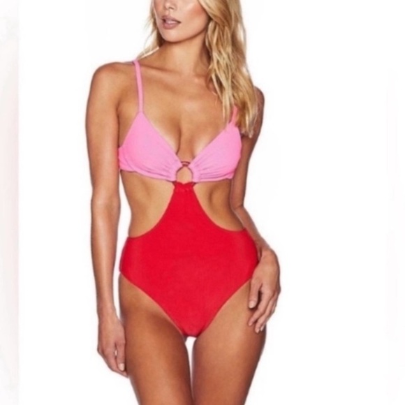 New! Beach Riot Women's Kirstin Colorblock One Piece Swimsuit nwot 24384 - Picture 1 of 9